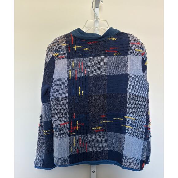 ALLURE Women’s Size Medium Jacket Patchwork Button Front Art To Wear - Picture 10 of 10